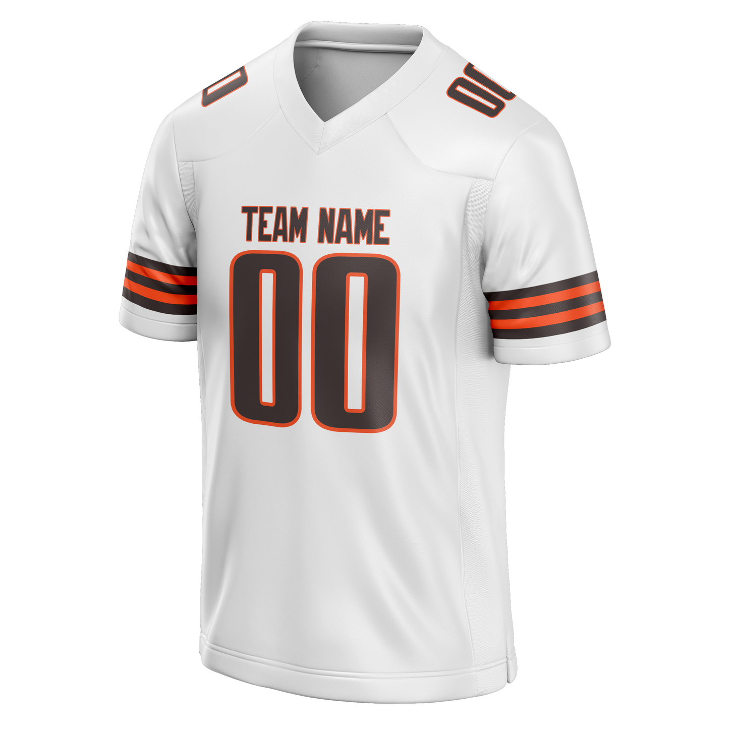 Custom White & Brown Colors Design Sports Football Jersey