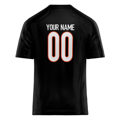 Custom Black & White Colors Design Sports Football Jersey
