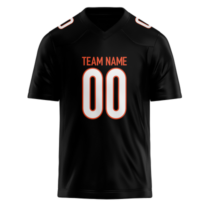 Custom Black & White Colors Design Sports Football Jersey