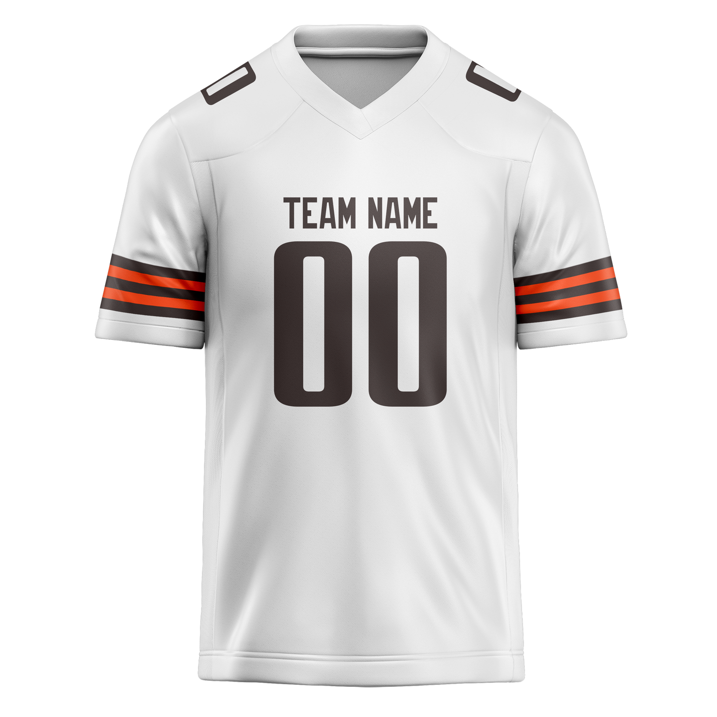 Custom White & Brown Colors Design Sports Football Jersey