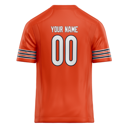 Custom Orange & White Colors Design Sports Football Jersey