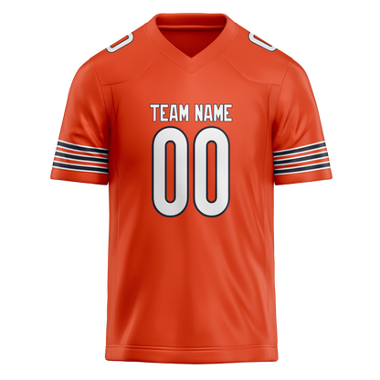 Custom Orange & White Colors Design Sports Football Jersey