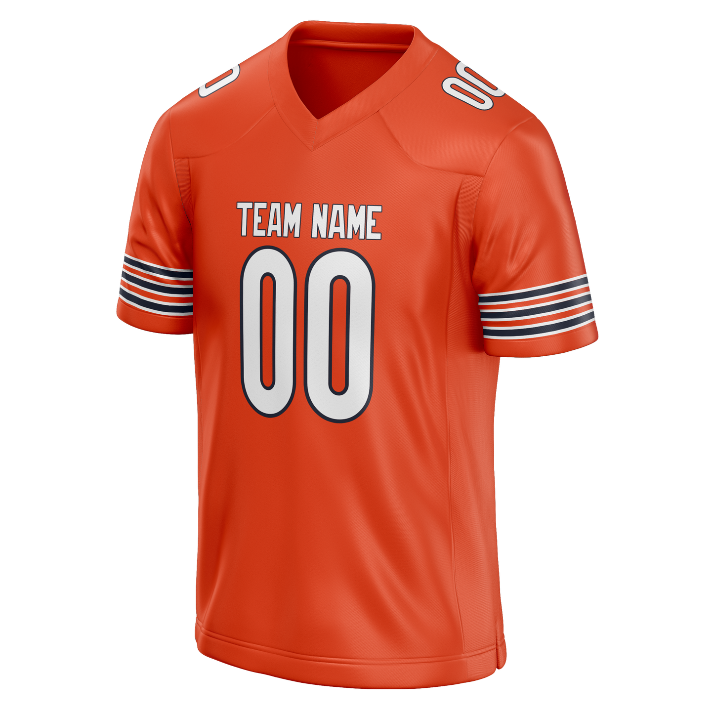 Custom Orange & White Colors Design Sports Football Jersey