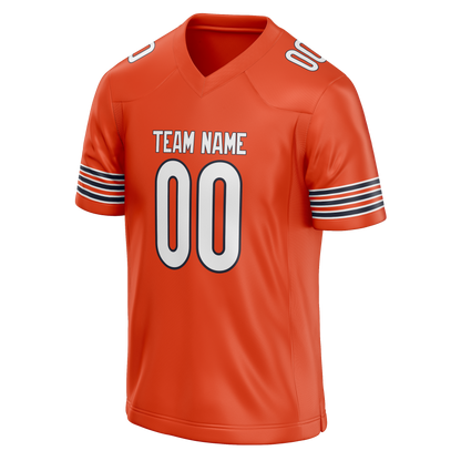 Custom Orange & White Colors Design Sports Football Jersey