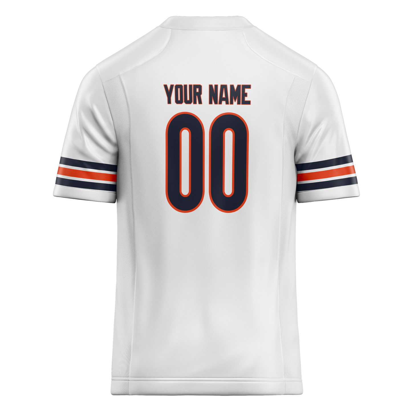 Custom White & Orange Colors Design Sports Football Jersey