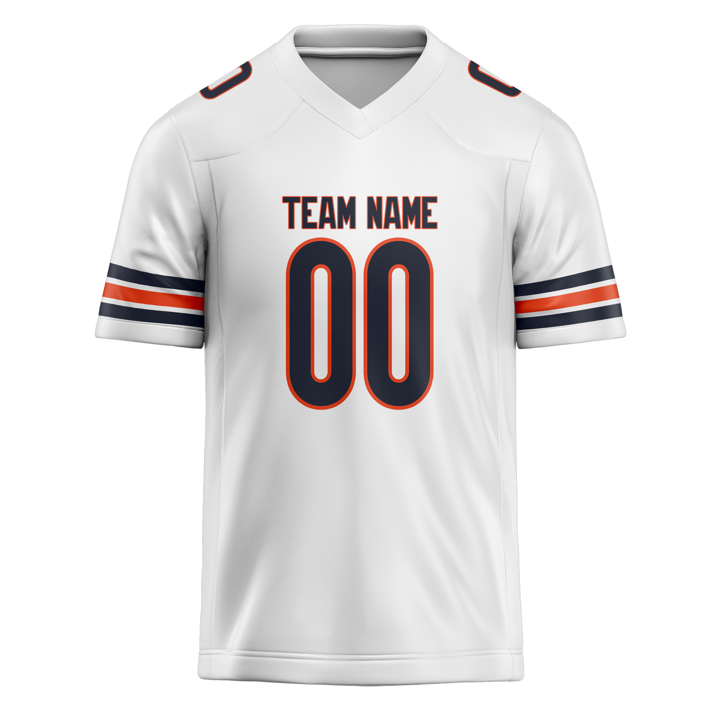 Custom White & Orange Colors Design Sports Football Jersey