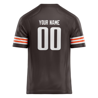 Custom Brown & White Colors Design Sports Football Jersey