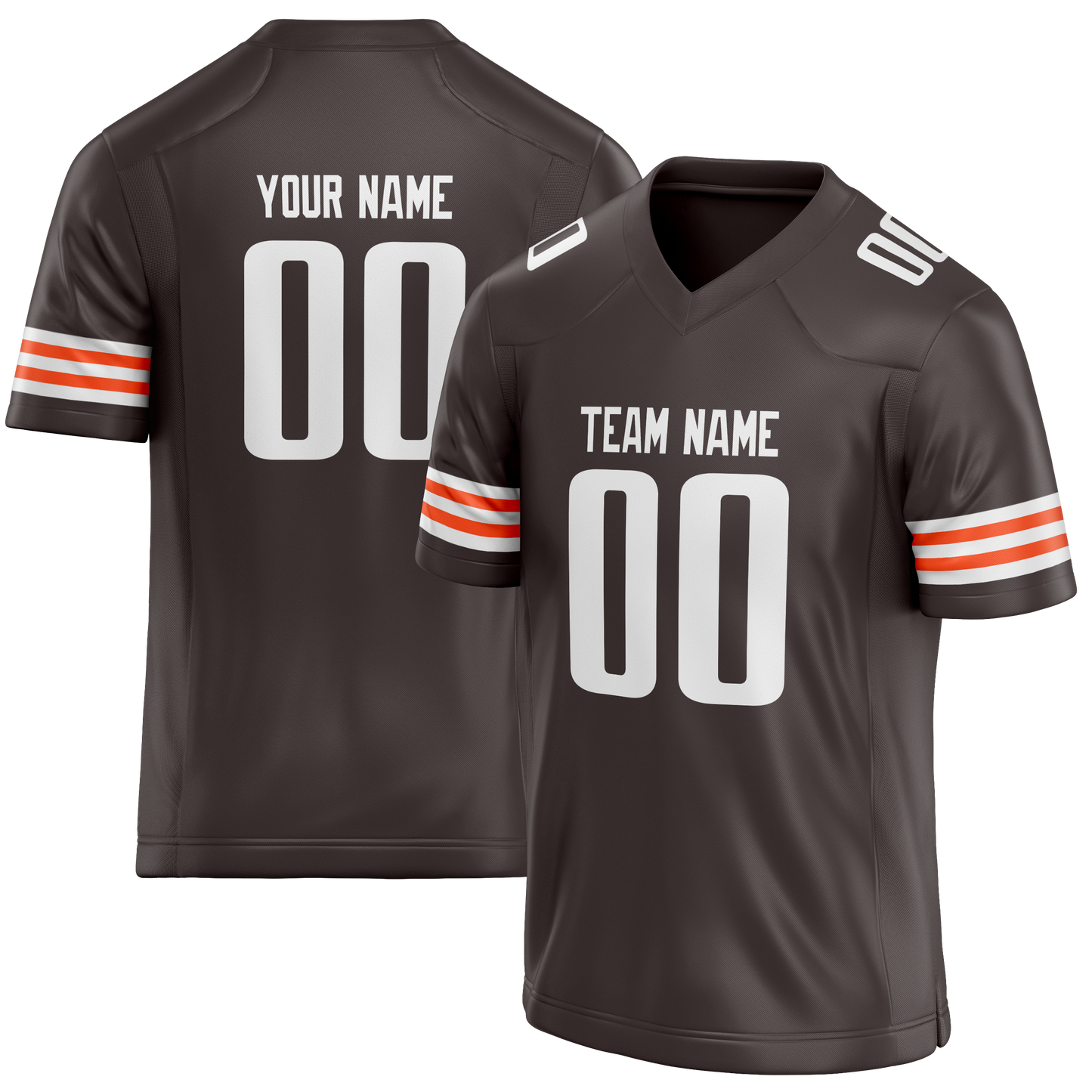 Custom Brown & White Colors Design Sports Football Jersey
