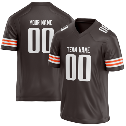 Custom Brown & White Colors Design Sports Football Jersey
