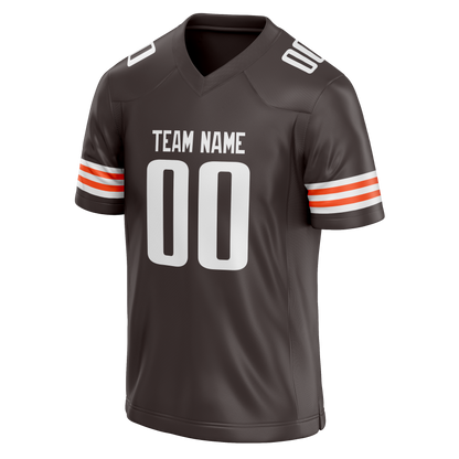 Custom Brown & White Colors Design Sports Football Jersey