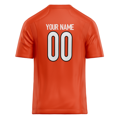 Custom Orange & White Colors Design Sports Football Jersey