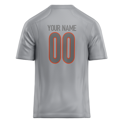Custom Silver & Gray Colors Design Sports Football Jersey