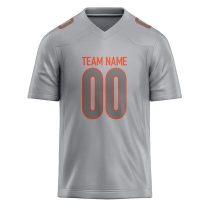 Custom Silver & Gray Colors Design Sports Football Jersey