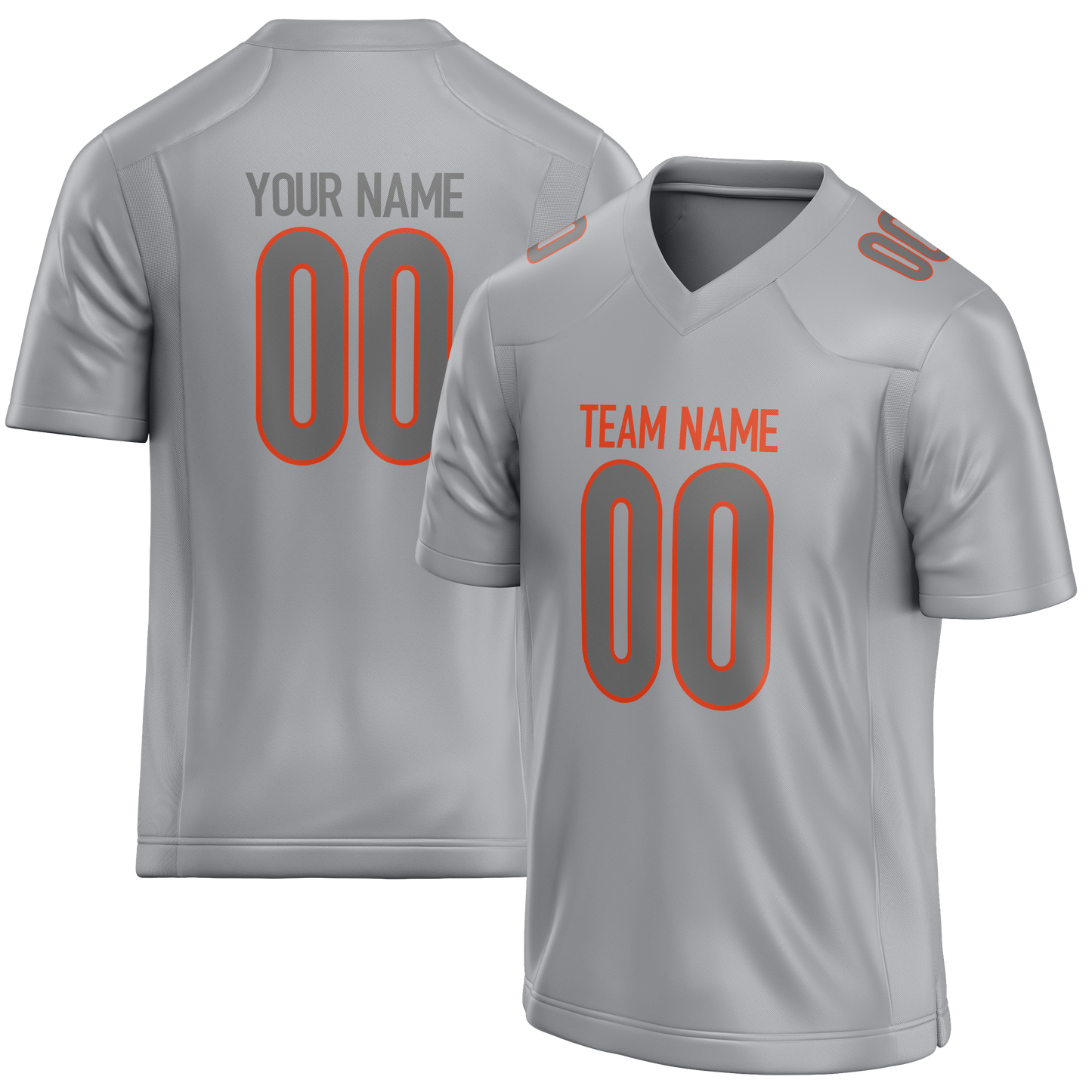 Custom Silver & Gray Colors Design Sports Football Jersey
