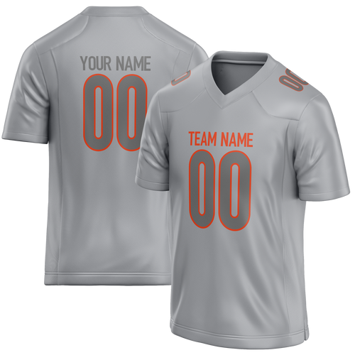 Custom Silver & Gray Colors Design Sports Football Jersey