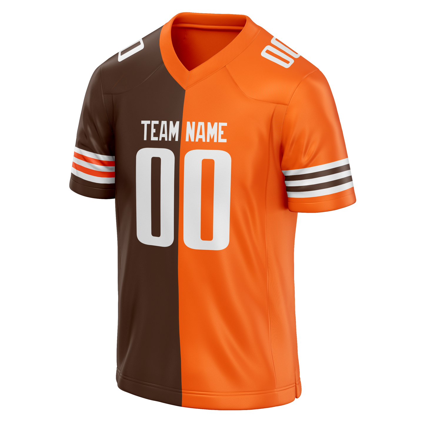 Custom Brown & Light Orange Colors Design Sports Football Jersey
