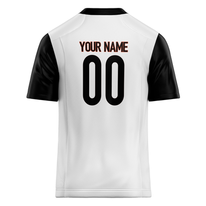Custom White & Black Colors Design Sports Football Jersey