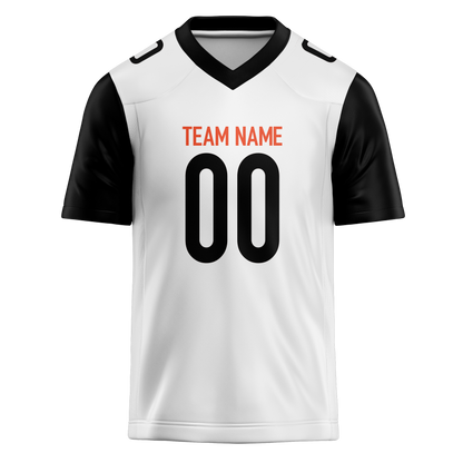 Custom White & Black Colors Design Sports Football Jersey