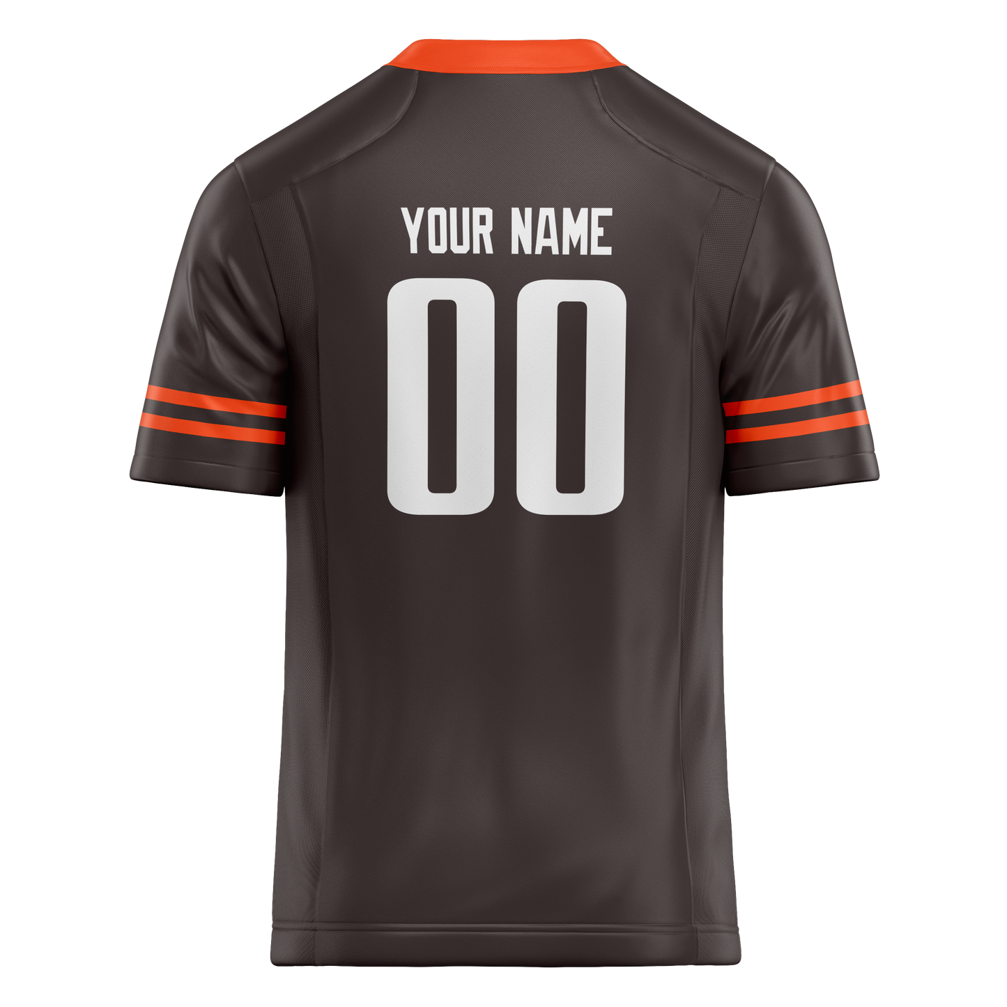 Custom Brown & Light Orange Colors Design Sports Football Jersey