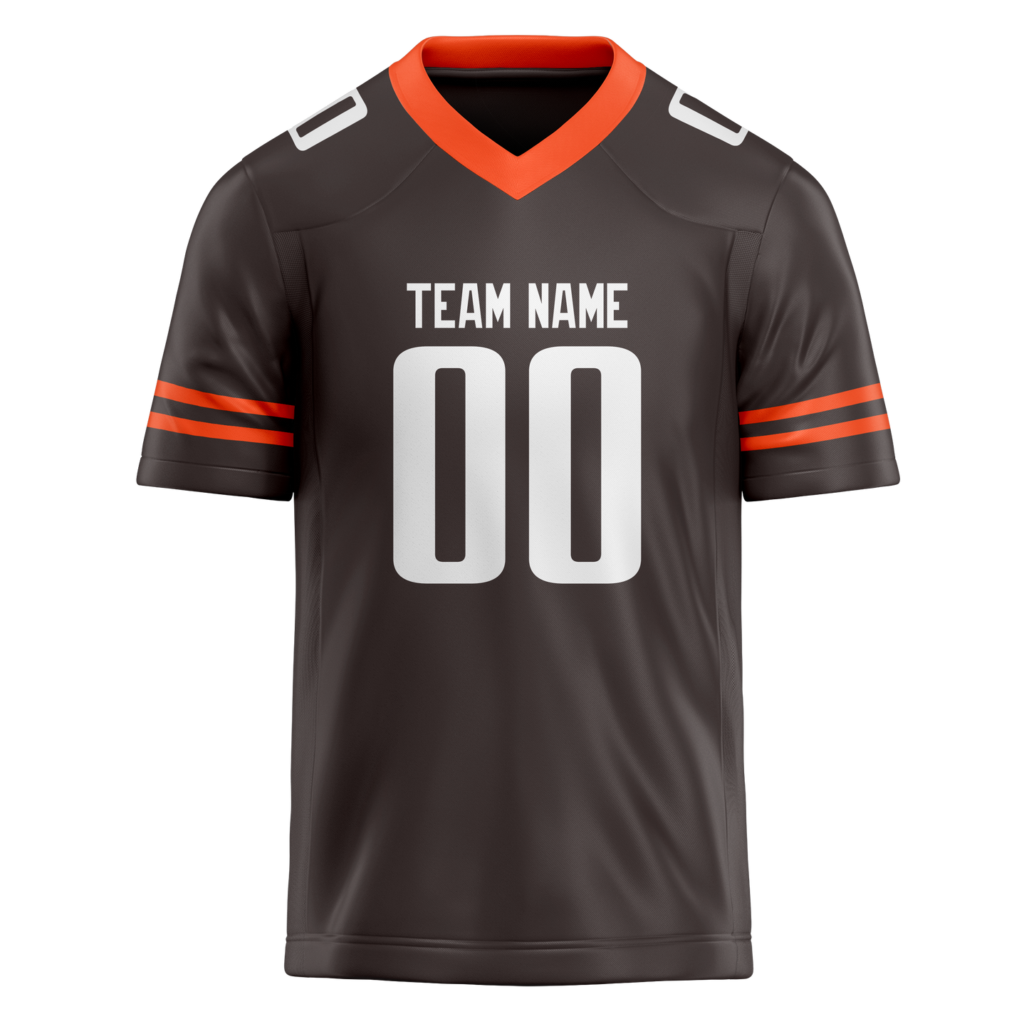 Custom Brown & Light Orange Colors Design Sports Football Jersey