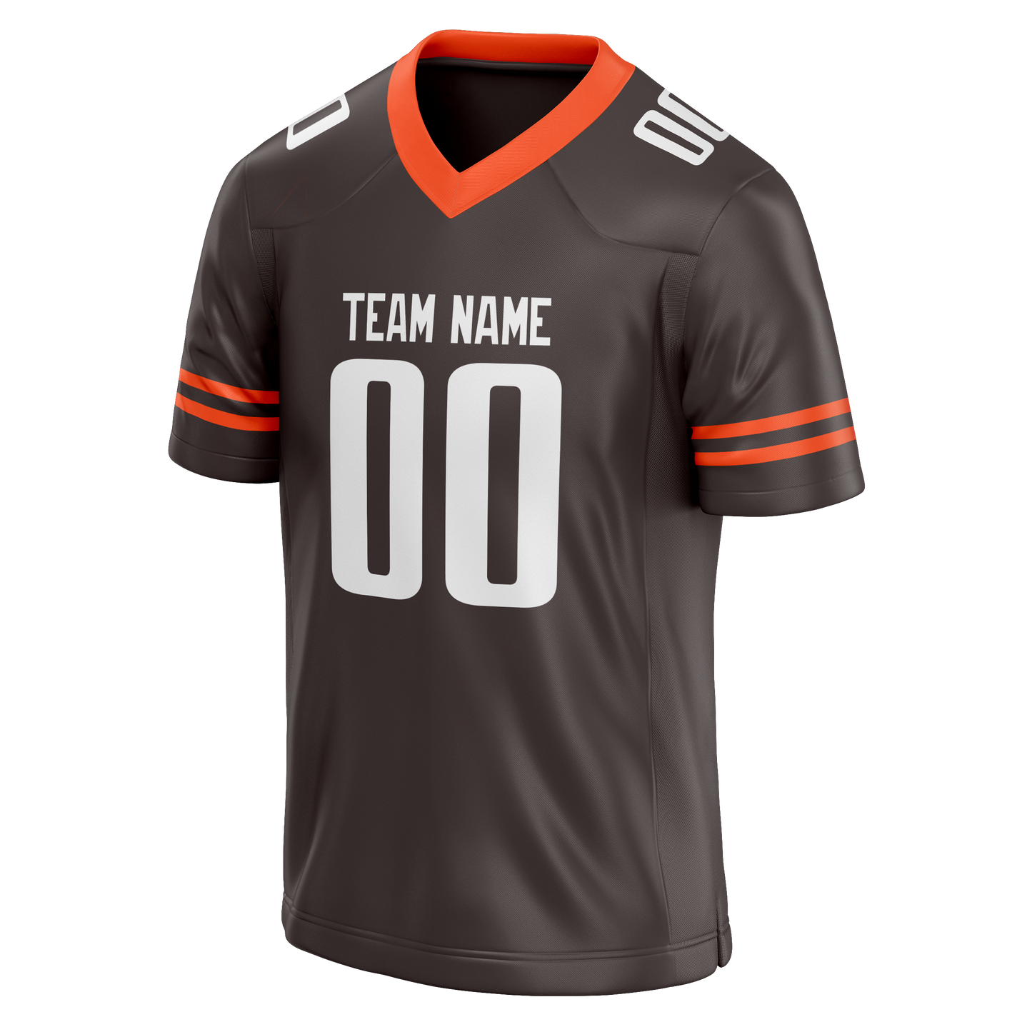 Custom Brown & Light Orange Colors Design Sports Football Jersey