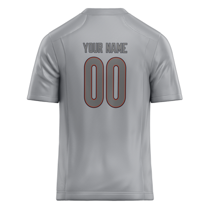Custom Silver & Gray Colors Design Sports Football Jersey