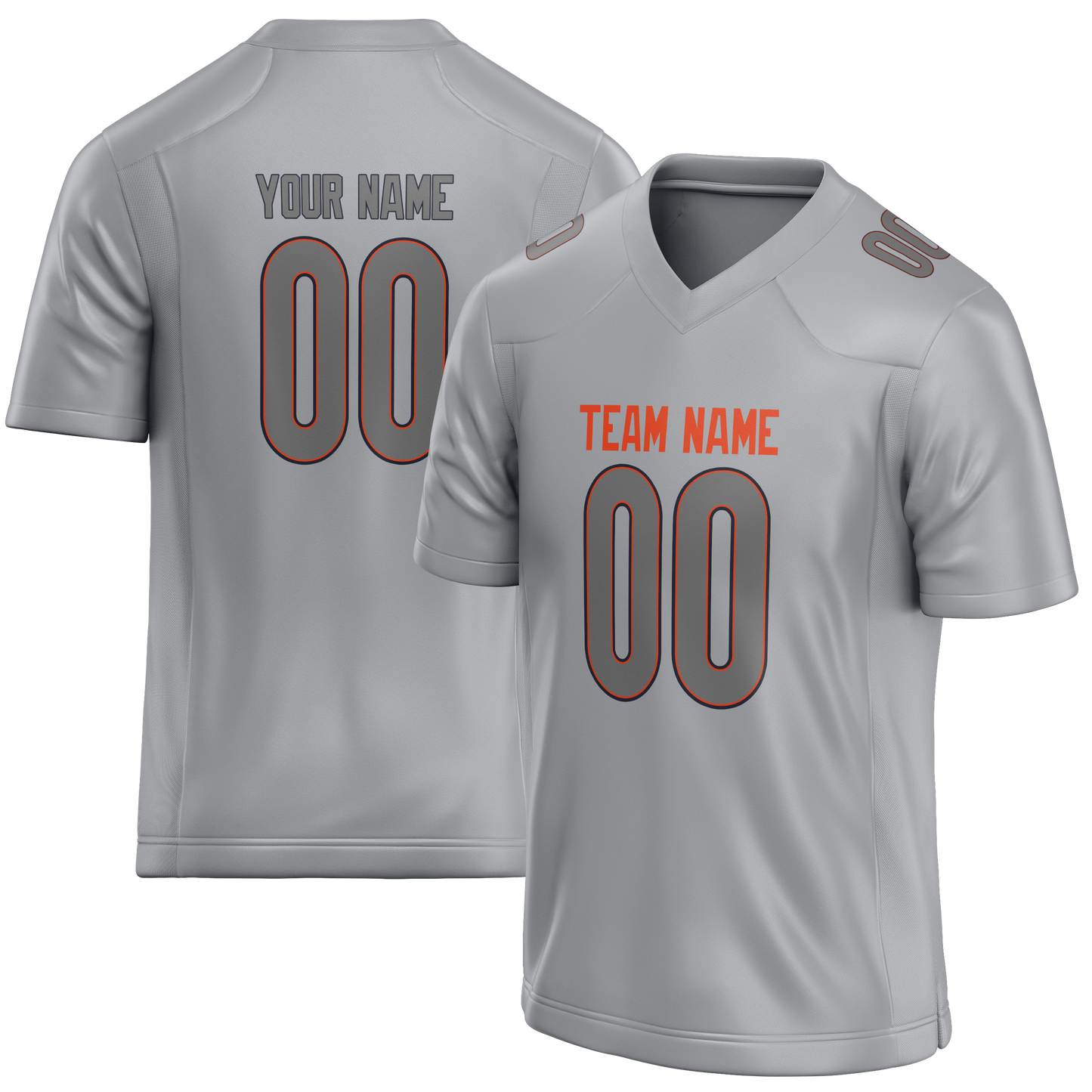 Custom Silver & Gray Colors Design Sports Football Jersey
