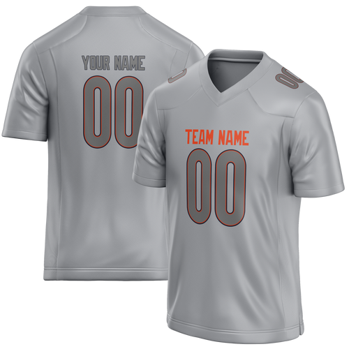 Custom Silver & Gray Colors Design Sports Football Jersey