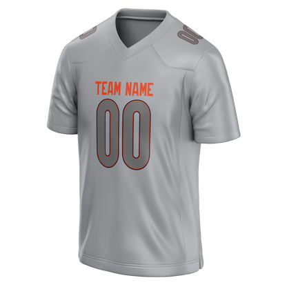 Custom Silver & Gray Colors Design Sports Football Jersey