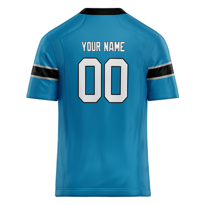 Custom Blue & Black Colors Design Sports Football Jersey