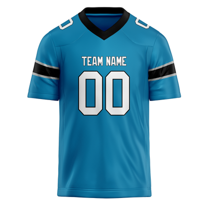 Custom Blue & Black Colors Design Sports Football Jersey