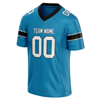 Custom Blue & Black Colors Design Sports Football Jersey