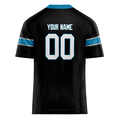 Custom Black & Blue Colors Design Sports Football Jersey