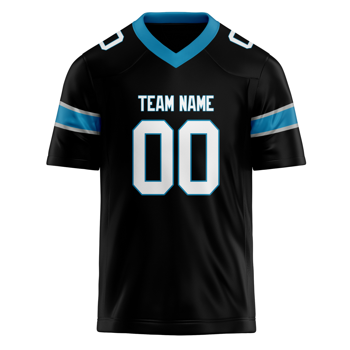 Custom Black & Blue Colors Design Sports Football Jersey