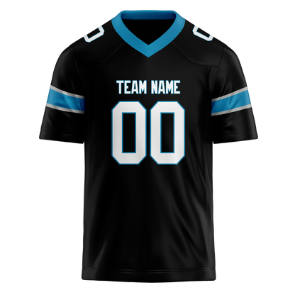 Custom Black & Blue Colors Design Sports Football Jersey