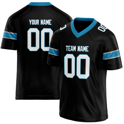Custom Black & Blue Colors Design Sports Football Jersey