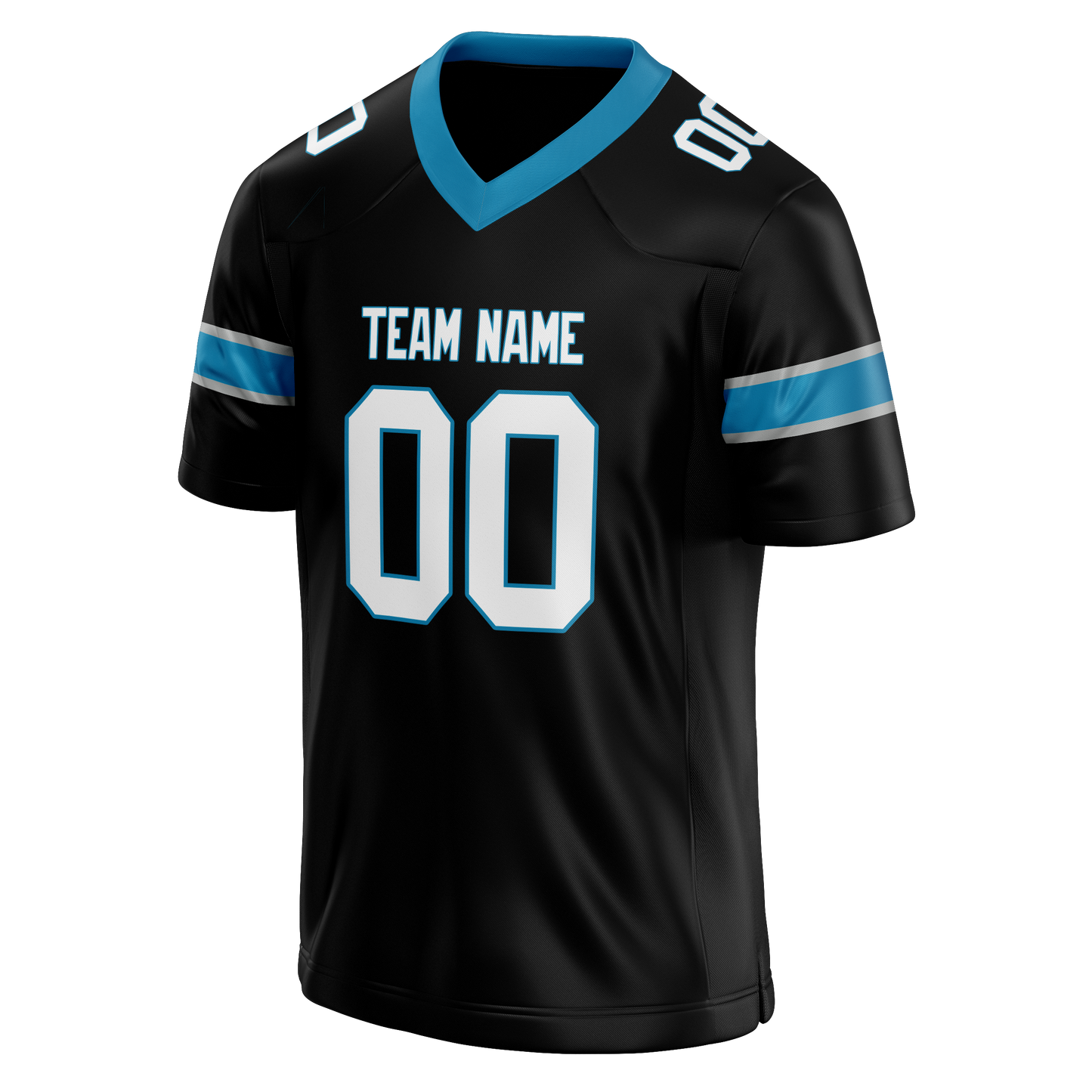 Custom Black & Blue Colors Design Sports Football Jersey