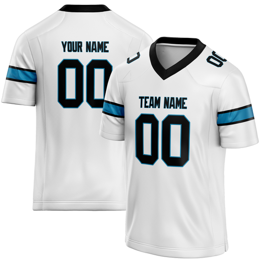 Custom White & Black Colors Design Sports Football Jersey