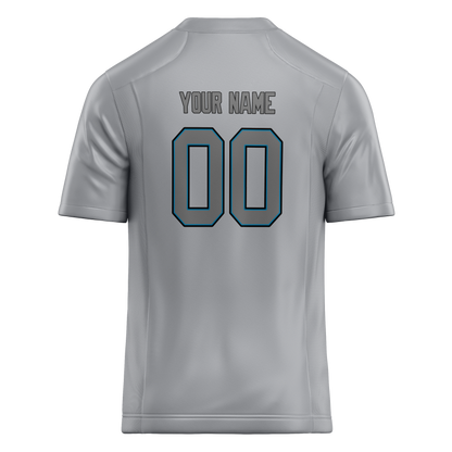 Custom Silver & Gray Colors Design Sports Football Jersey