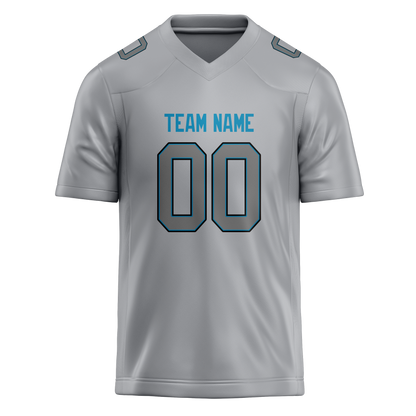 Custom Silver & Gray Colors Design Sports Football Jersey