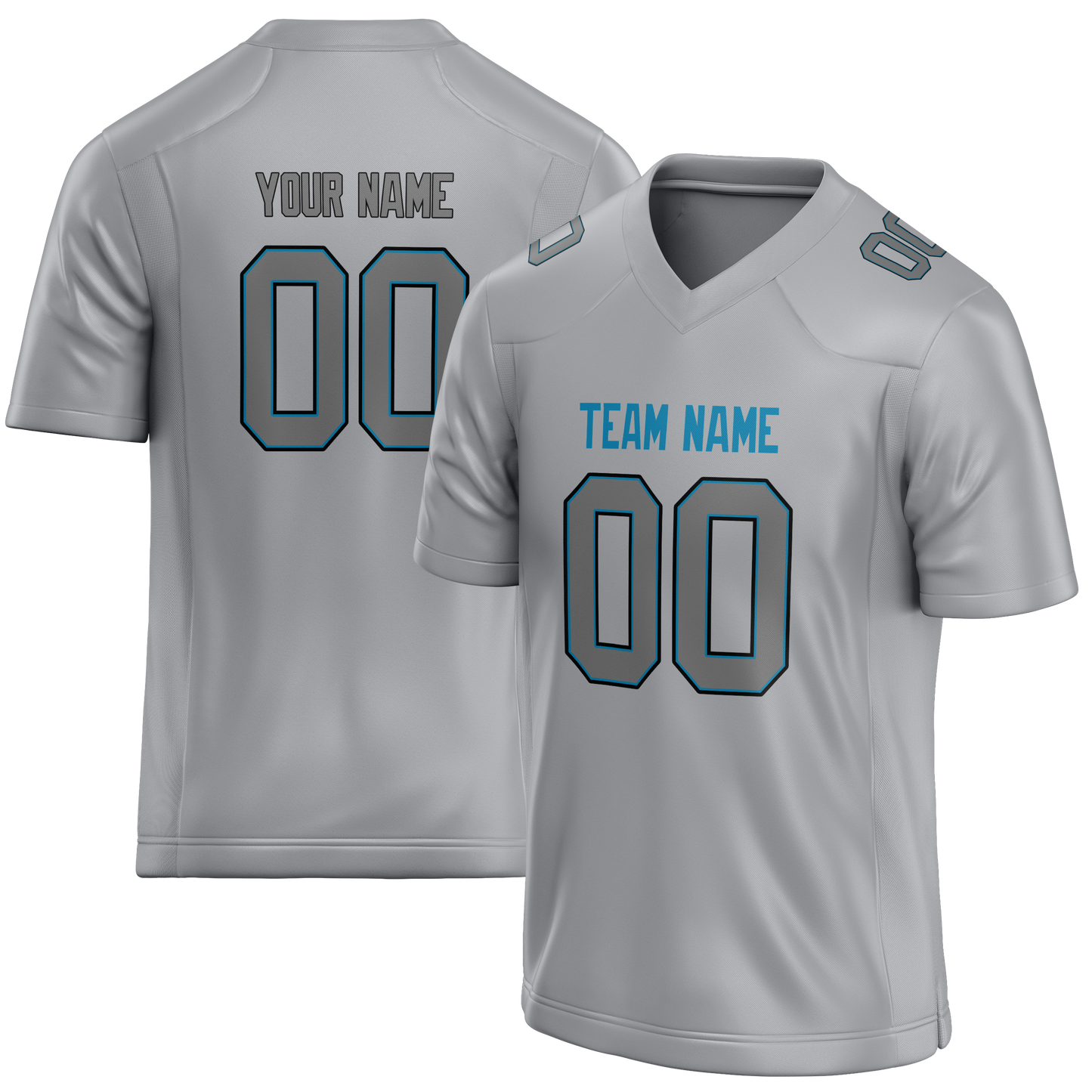 Custom Silver & Gray Colors Design Sports Football Jersey