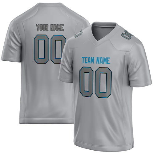 Custom Silver & Gray Colors Design Sports Football Jersey