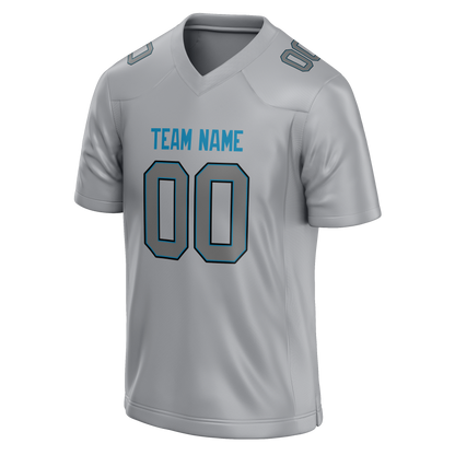 Custom Silver & Gray Colors Design Sports Football Jersey